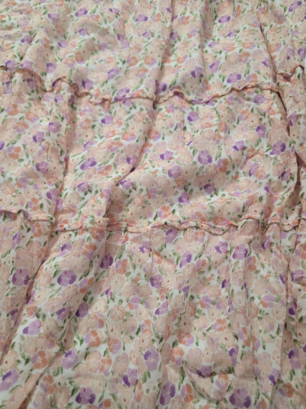 Hill House Ellie Nap Dress in Pansy Pink Floral Georgette Size XS - Picture 5 of 12